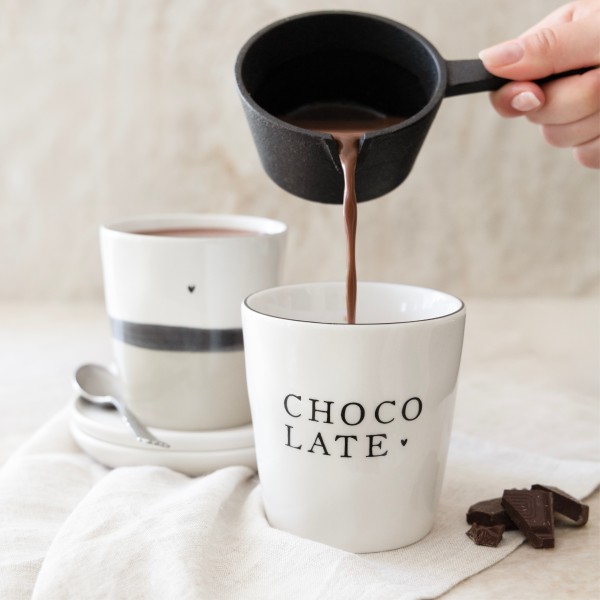 Bastion Collections - Becher XL "Chocolate" - weiß/schwarz