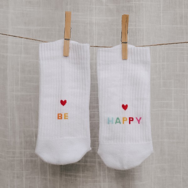 Eulenschnitt - Socken "be happy" - verschiedene Größen