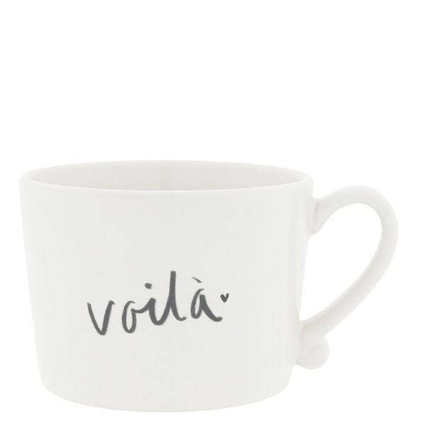Bastion Collections - Tasse "Voila" - weiß/schwarz