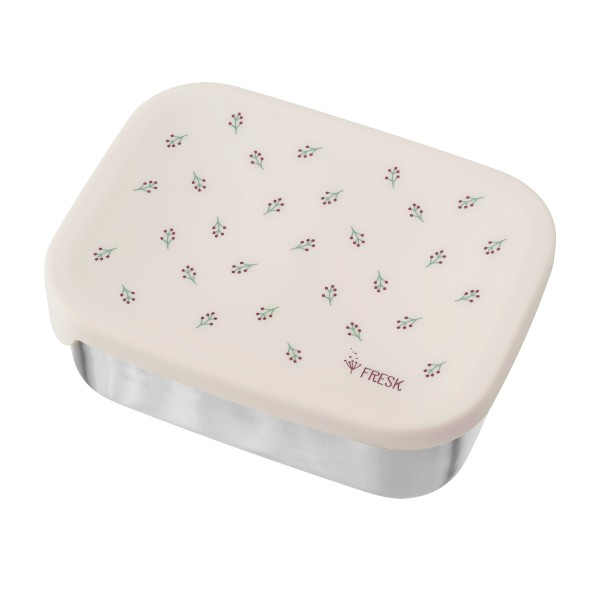 Fresk - Brotzeitbox Metall mit Silikondeckel "Berries"