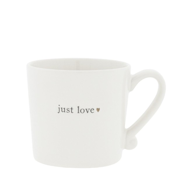 Bastion Collections - Tasse "Just Love" - weiß/schwarz