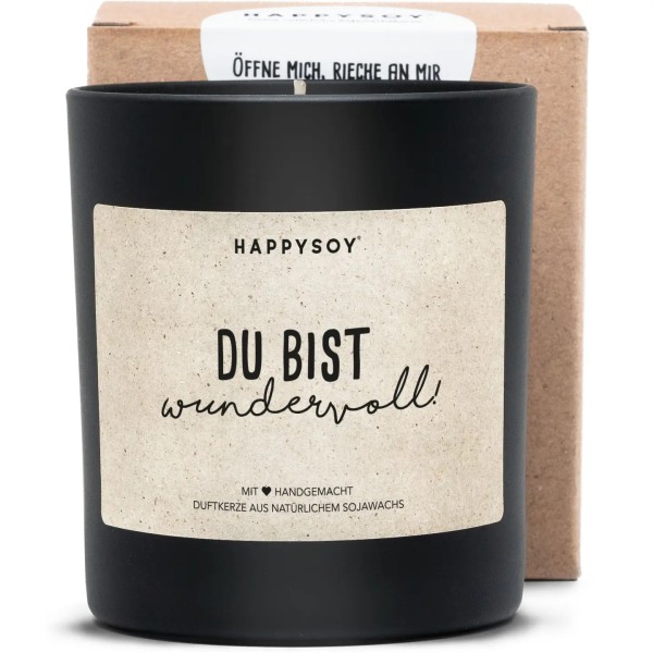 HAPPYSOY - Duftkerze "Du bist wundervoll"