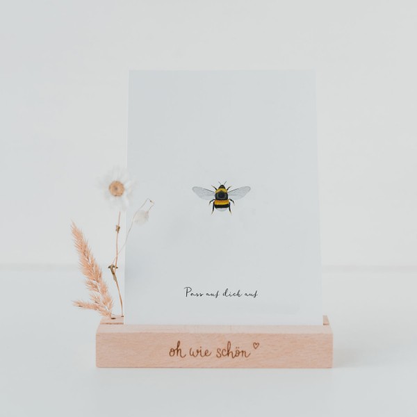 Eulenschnitt - Postkarte "Biene"