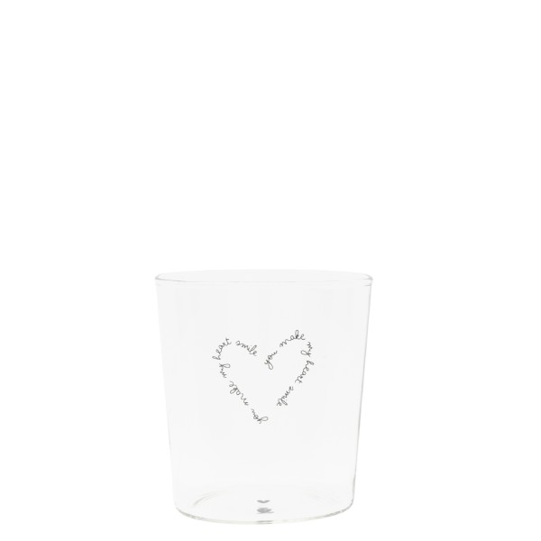 Bastion Collections - Trinkglas "you make my heart smile" - mittel