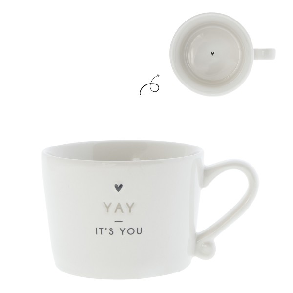 Bastion Collections - Tasse klein &quot;YAY - it&#039;s you&quot; - weiß/schwarz